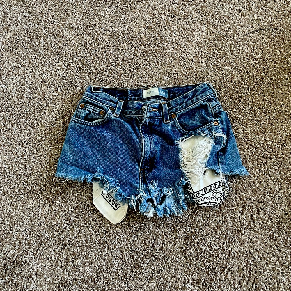 Custom Gap bandana cut off shorts